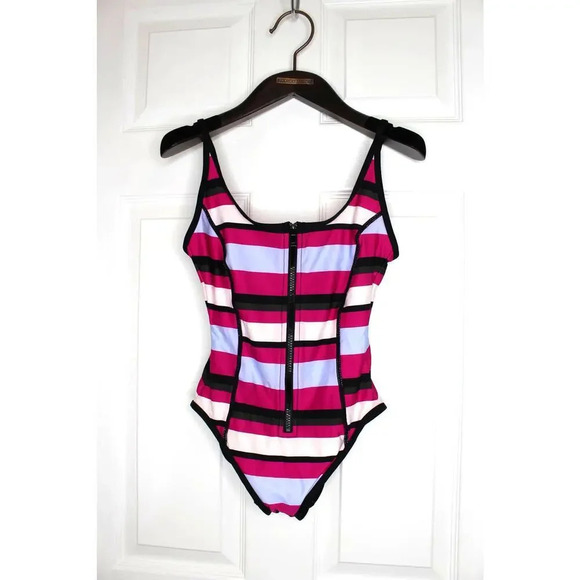 Proenza Schouler Striped Swimsuit One Piece Pink - Picture 2 of 10